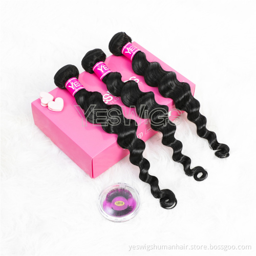 Loose Deep Peruvian Human Hair Bundles In Stock 8-40 Inch Peruvian Loose Deep Wave Hair Extension Weaving Bundles Double Weft